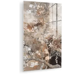 ACRYLGLASBILD Mandelblüte - Kunst - Van Gogh - Beige - Abstrakt 80x120 cm
