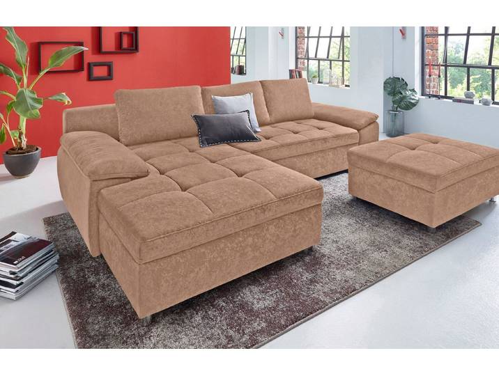 OTTO home Ecksofa Labene, L-Form, B: 270/290 cm, Bettfunktion & Bettkasten wählbar, XL/XXL wählbar, Federkern wählbar, lose Rückenkissen, modernes Design