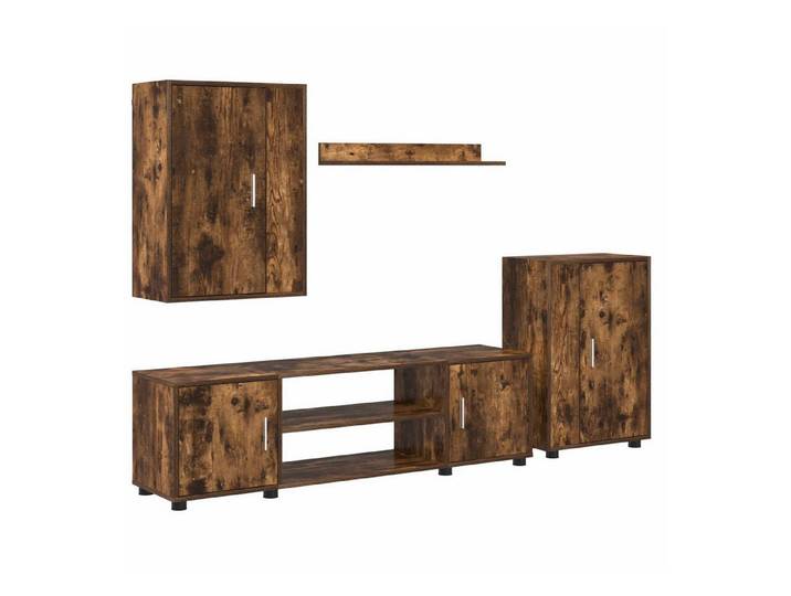 vidaXL TV-Schrank TV-Schrankset Geräucherte Eiche Holzwerkstoff (1-St)