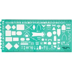 Linex, Lineal, Schablone taktische Zeichen (27.50 cm, Kunststoff)