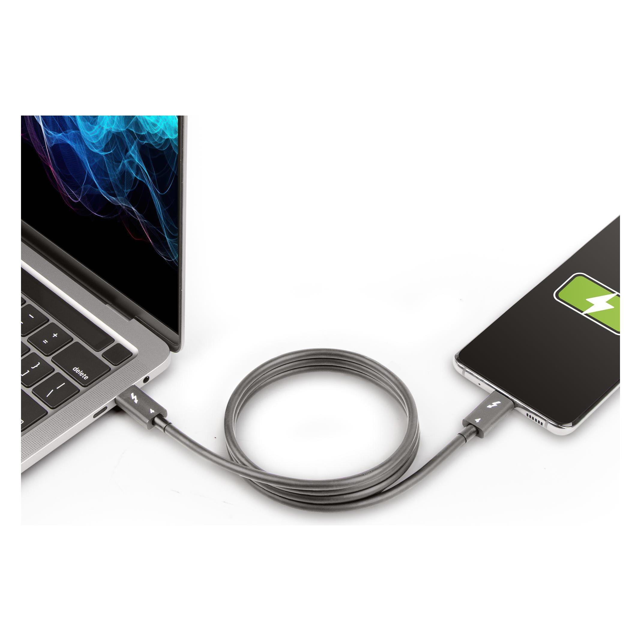 StarTech 3FT (1M) THUNDERBOLT CABLE (1 m, Thunderbolt 4, 100 W) (TBLT4MM1M)