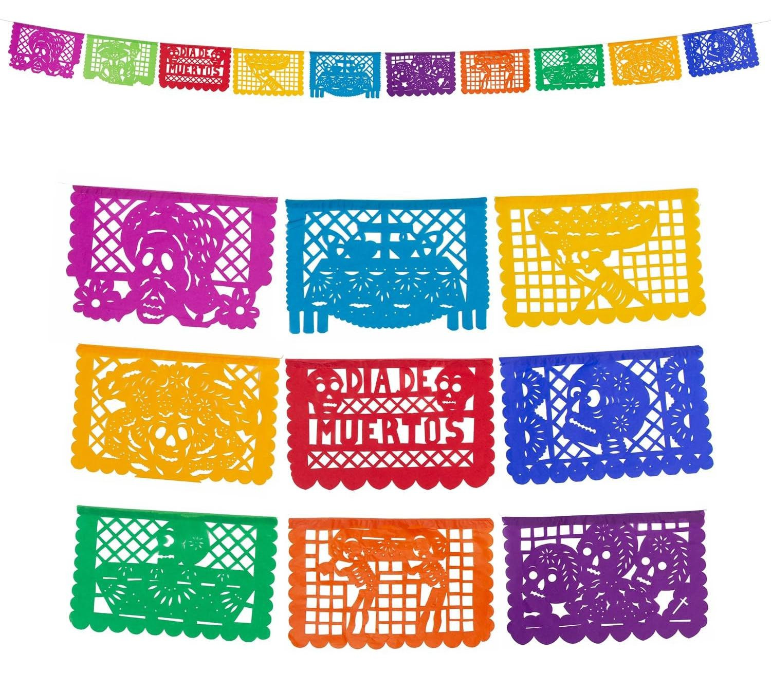 Handgemaakte Papel Picado Slinger voor Dag van de Doden