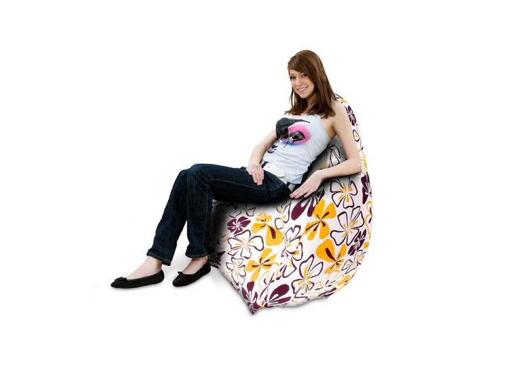 Smoothy Sitzsack Sitzsack Eggshell -Bequemer BeanBag für Kinder & Erwachsene