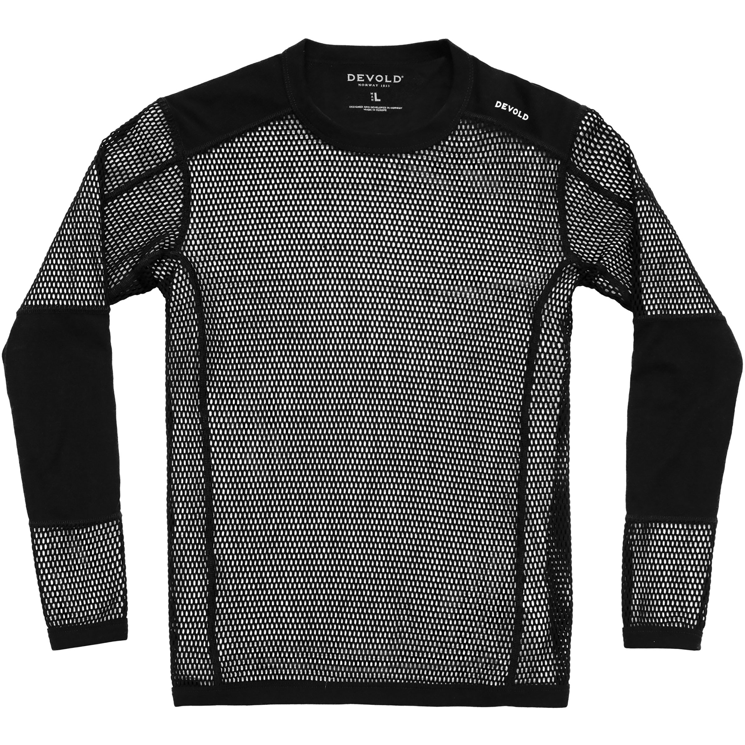 Devold Wool Mesh Pro Herren Langarm Unterhemden schwarz Größe XL Geruchsneutralisierend Merinowolle