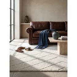 Shaggy-Teppich Polypropylen Creme 240x340 cm - ATRIO   Kadima Design