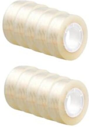 Gama Essencial Pack 10x Fita Adesiva Transparente   19mm x 33M