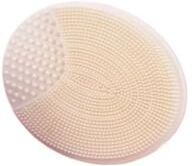 Inspired Living SoftGlow Silicone Face Scrubber Manual Facial Cleansing Brush For Gentle Exfoliation And Skin Massage khaki