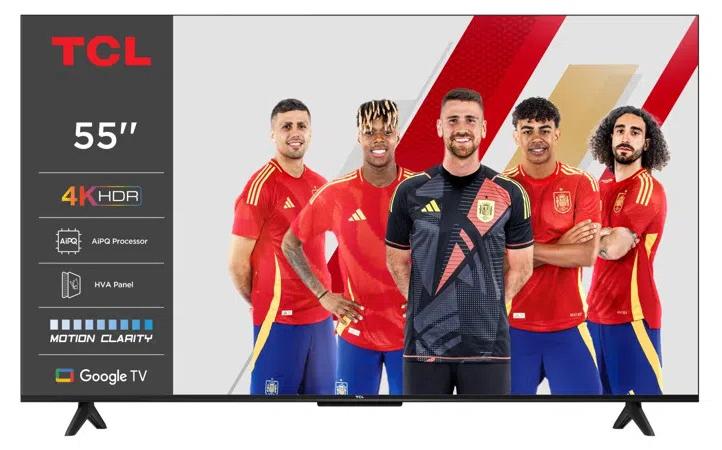 TCL P61 55P61K, 139,7 cm (55"), 3840 x 2160 Pixel, QLED, Smart-TV, WLAN, Aluminium