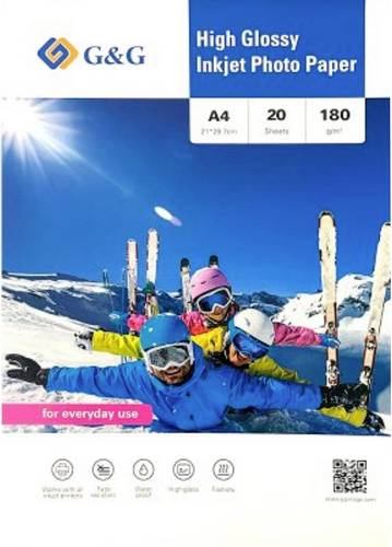 G&G Fotopapier 20 Blatt DIN A4hochglänzend 180g/m² - die preiswerte Alternative!