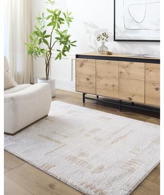Livabliss Fossay Shag Modern & Contemporary Stripe Washable Area Rug
