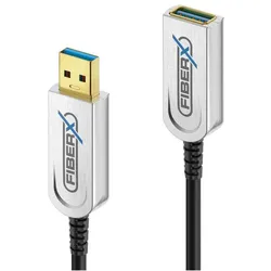Purelink FiberX Series - USB 3.1 Glasfaser Verlängerungskabel - 10m (10 m, USB 3.2 Gen 1, 4.50 W), USB Kabel