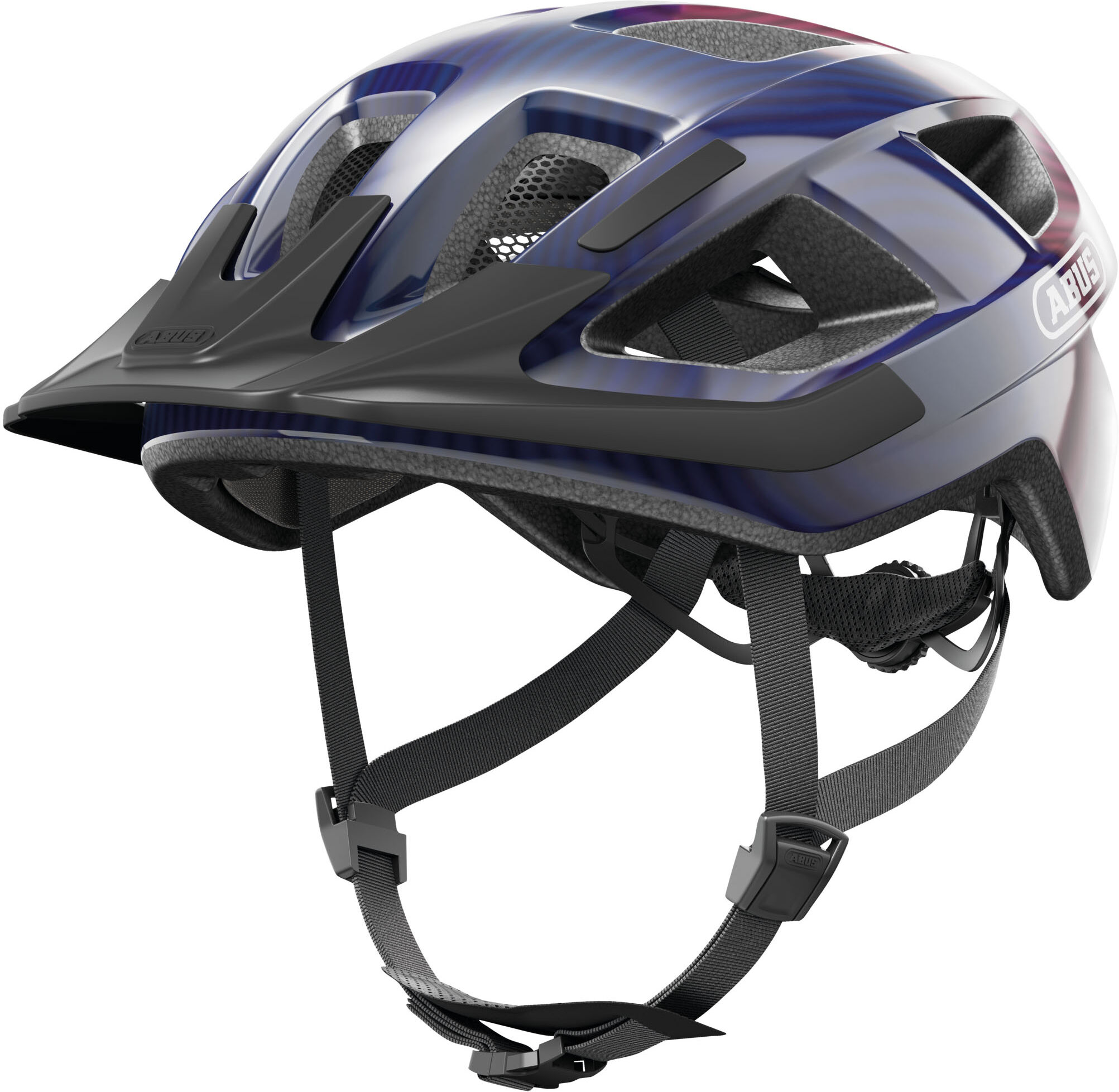 Fahrradhelm ABUS "Aduro 3.0 LED" Gr. L, lila (violette (lila waters)), Helme, L