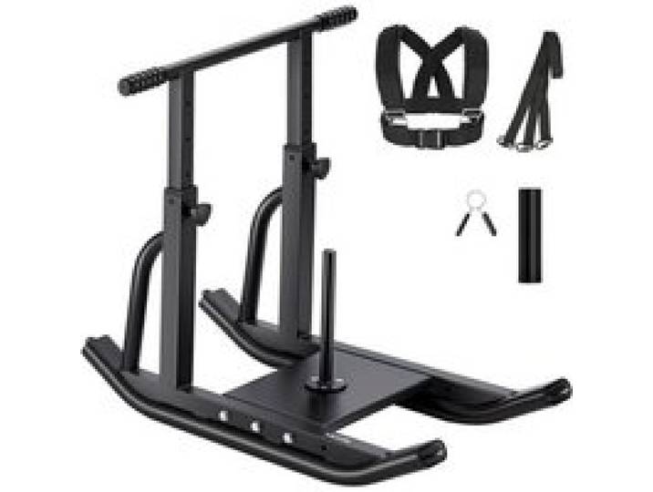 VEVOR Gewichtsschlitten Kraftschlitten Krafttrainingsschlitten zur Verbesserung der Geschwindigkeit bei sportlichen Übungen, Fitnessgerät mit verstellbarem Griff, für 25/51 mm Gewichtsscheiben