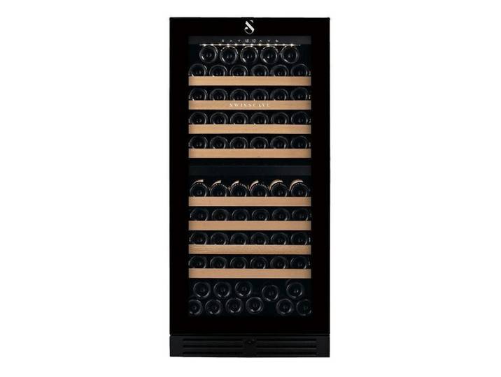 Swisscave Weinkühlschrank WLB-360 DF-MIX. für 103 Flaschen, 127cm (H) - 5 Jahre Garantie, für 103 Standardflaschen á 0,75l,2-Zonen Weinkühlschrank, 114 Flaschen, 127 cm (H)