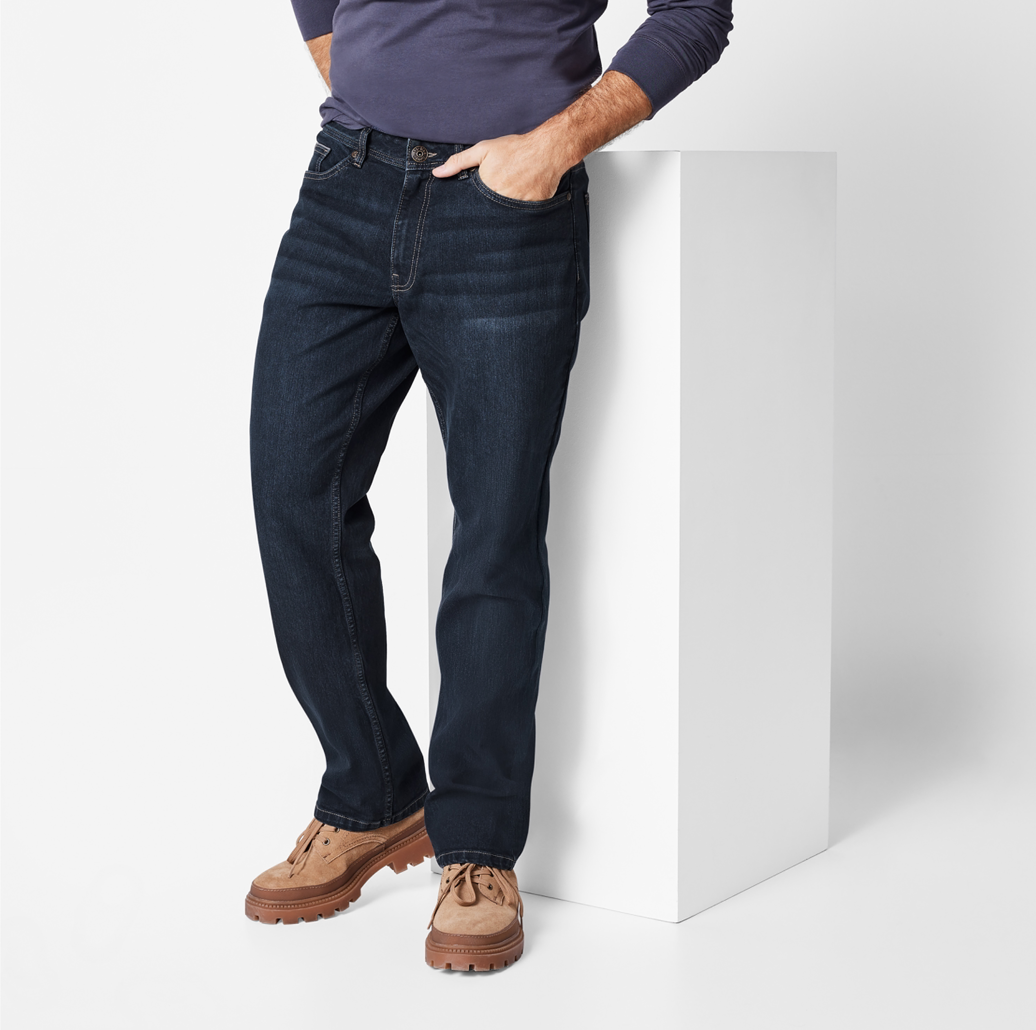 ESMARA MEN Herren wasserabweisende Jeans, Straight Fit, normale Leibhöhe
