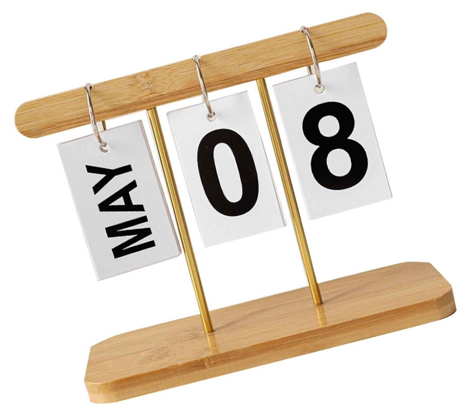 Perpetual Daily Flip Kalender voor Bureau - Houten Desk Kalender