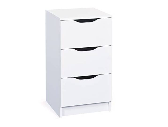 möbelando Kommode >WESTPHALEN< (BxHxT: 41x71x40 cm) in Weiss - 41x71x40 (BxHxT)