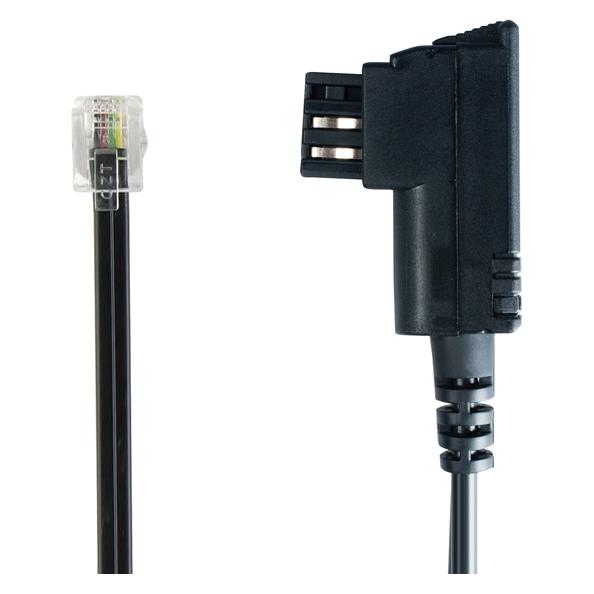 Bandridge RJ11-Kabel - 10 m, RJ11 auf TAE-F-Stecker (schwarz) (VTL1191D)
