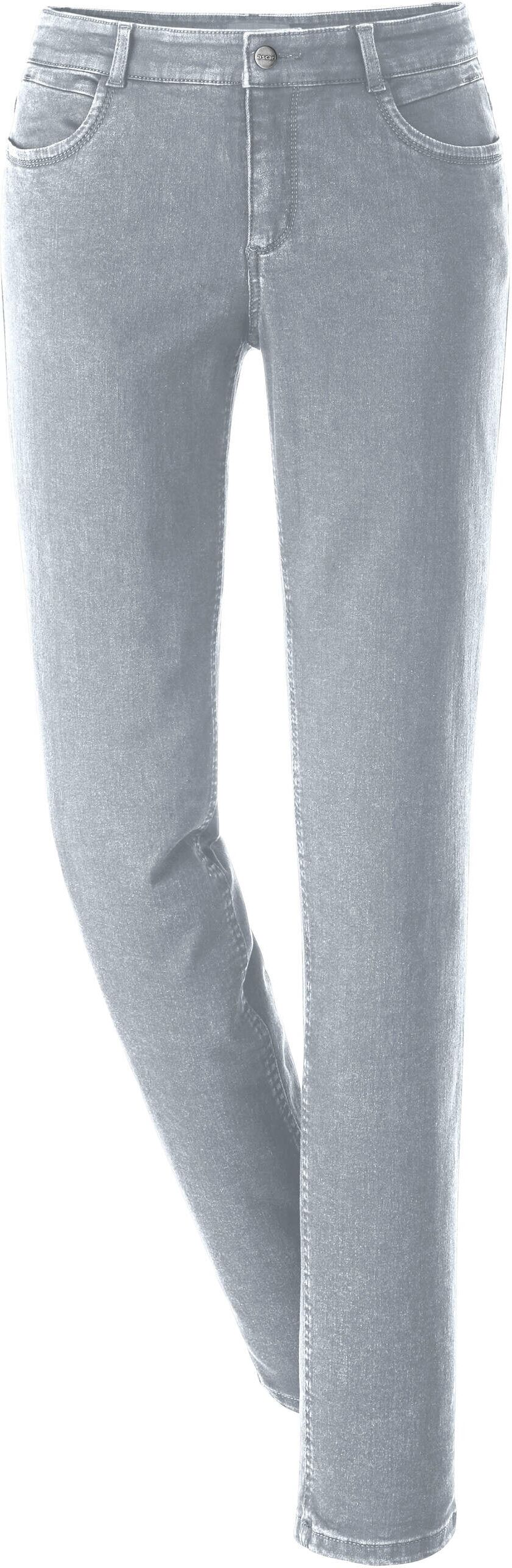 Bequeme Jeans ASCARI "Edel-Jeans Stretch-Jeans in Röhren-Form", Damen, Gr. 25, K-Gr, grau, Denim/Jeans;Twill, , Sportlich, schmal, Jeans Bequeme Jeans
