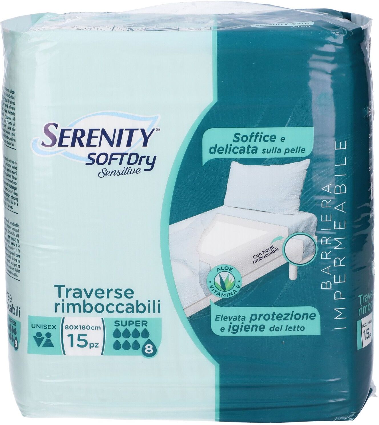 SERENITY SpA Serenity Soft Dry Sensitive Traversa Rimboccabile Super 80 x 180 cm, 15 Traverse