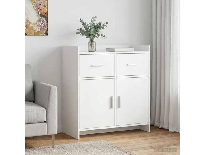 Moderne Buffet bahut pratique - Blanc 75x36x80 cm Bois d'ingénierie - Commode salon @FR 8527