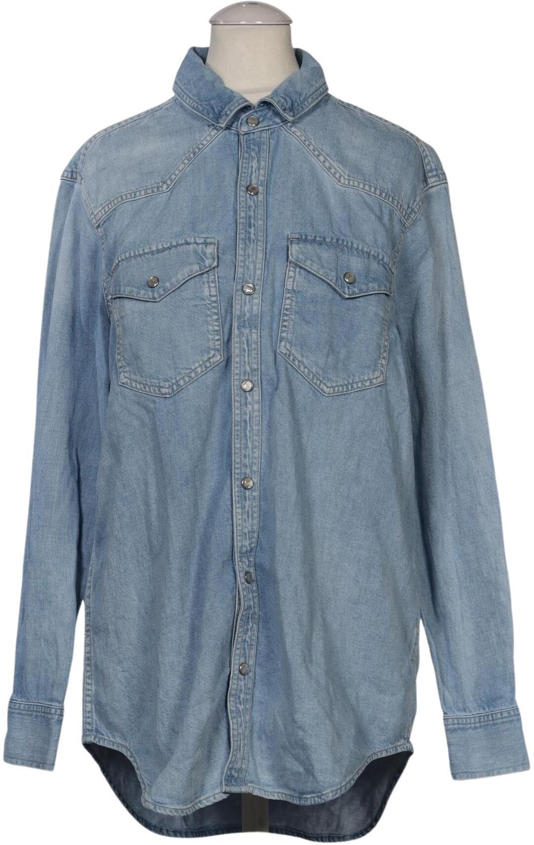 Madewell Damen Bluse, Hellblau, Gr. XS, Baumwolle / Hanf - Second Hand