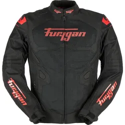 Furygan Atom Vented Evo, Textiljacke - Schwarz/Rot - XXL