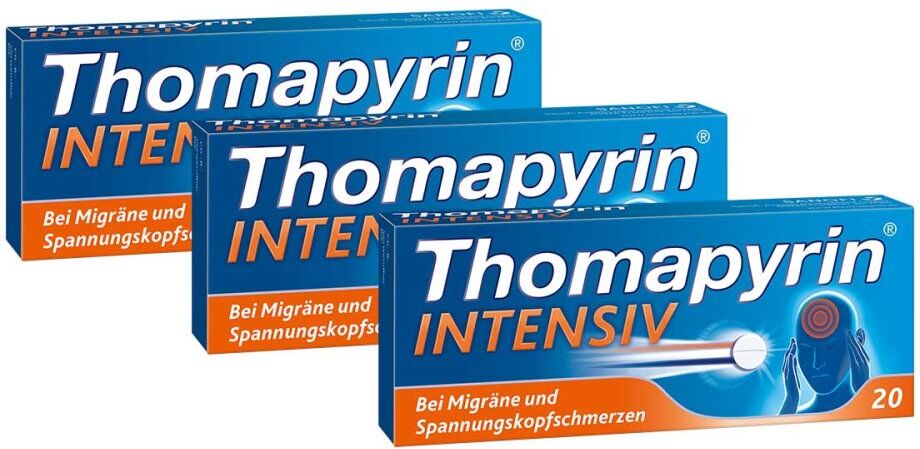 Thomapyrin Intensiv bei Migräne & Kopfschmerzen 3x20stk
