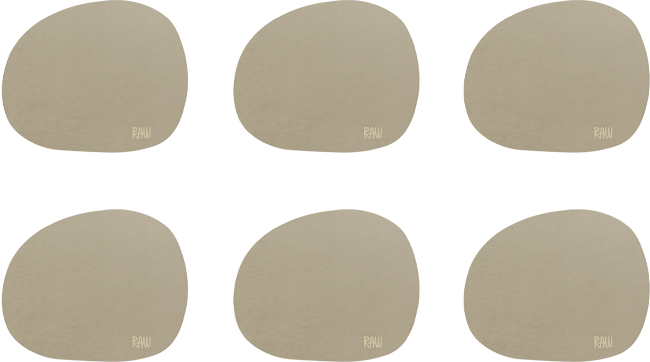 Aida Raw Silikone Coaster 6-Pak Mellow Clay