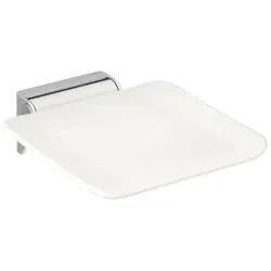 Hewi System 900 Klappsitz 900.51.200XA98 Sitzfläche signalweiß, Wandkonsole Edelstahl matt geschliffen