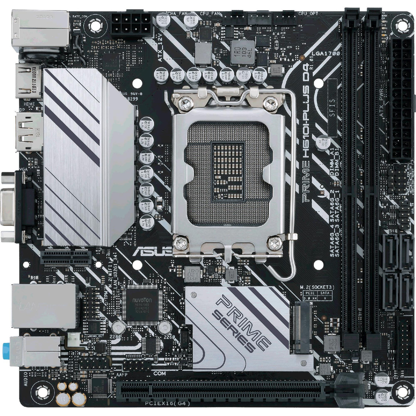 Asus Prime H610I-PLUS D4-CSM moederbord LGA1700 H610 PCIe 4.0 USB3.2 Gen 1