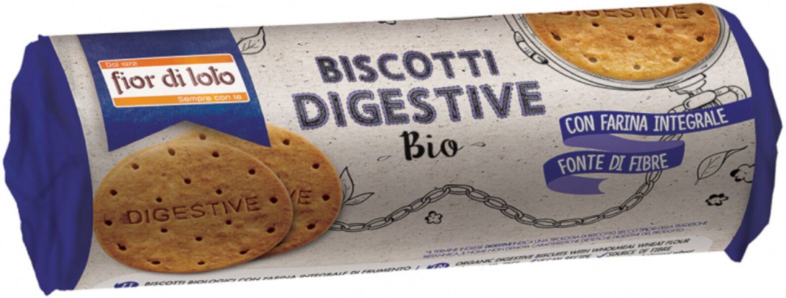 FIOR DI LOTO Biscotti Digestive 250 Grammi 