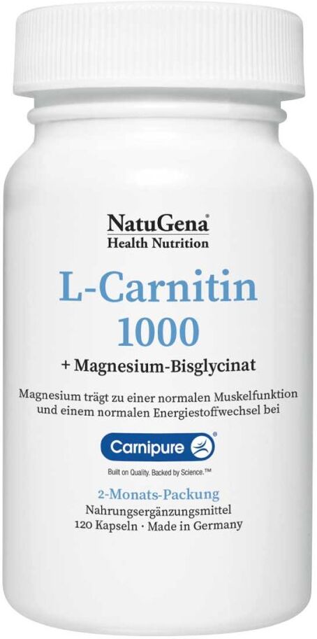 NatuGena L-Carnitin 1000 Carnipure+Magnesium Vegan Kapseln 120stk
