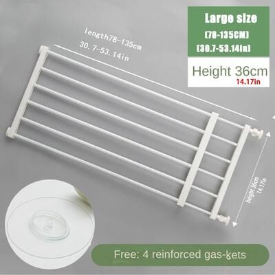 Uplifted Finds Pet Fence Barrier Gate Indoor Fence For Medium Small Dogs Prevents Breaking Into Rooms h 36cm W 135cm White