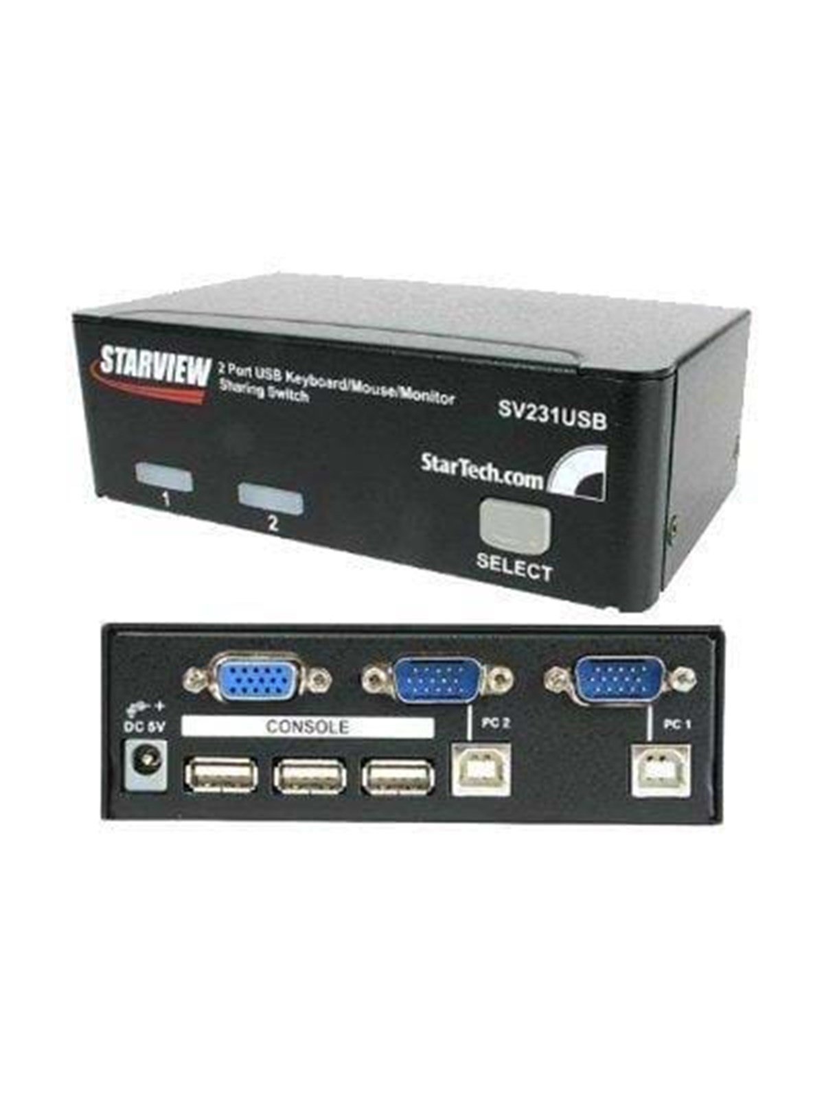 StarTech.com 2 Port Professional USB KVM Switch Kit mit Kabel - KVM Switch - 2 Anschlüsse