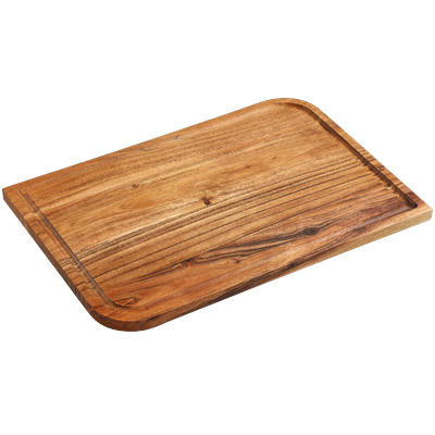 Schneidebrett KESPER "Brett aus Akazieholz, FSC", braun (natur), B:40cm H:1,6cm L:27cm, Akazienholz, Schneidebretter, mit Saftrille