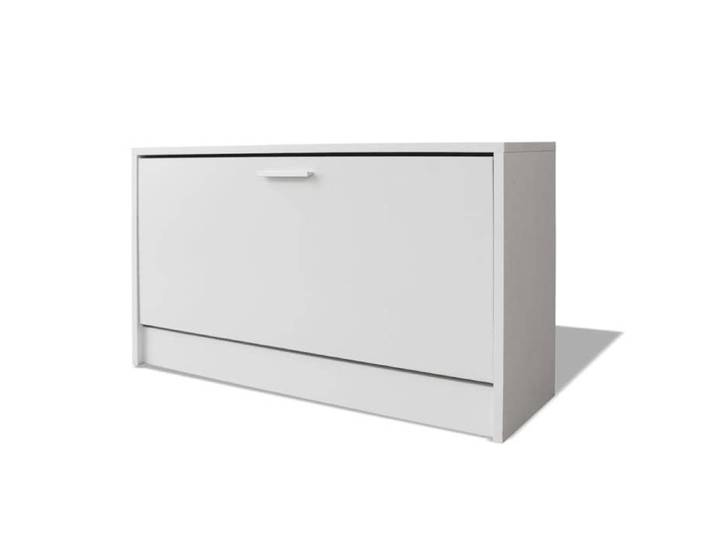“Winter Sale TOP Meuble à chaussures Blanc - Banc à chaussures 80x24x45cm Blanc PRO89290