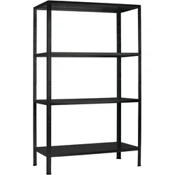 Schulte Regalwelt, Kellerregal, Steck-Grundregal Schulte schwarz strukturiert 1800x1000x400 mm 4 Bden Tragkraft 260 kg