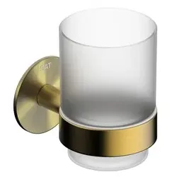SAT Cool Glashalter Montage ohne Bohren gebürstet Gold SATDCO27BZ