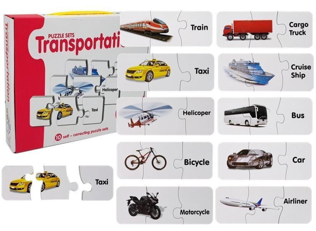 Lean Toys Educatieve Transportpuzzel met 10 verbindingen