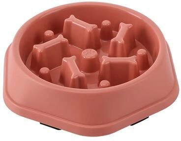 Inspired Finds Puzzle Slow Feeder Dog & Cat Bowl Non Slip Slow Eat Pet Feeding Dish For Small, Medium & Large Breeds pink