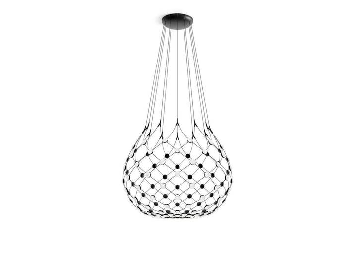 Mesh Suspension Ø100xH90 Phase 4m Black - Luceplan - Salon / séjour - Plastique