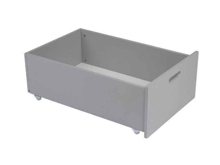 Waldin Babybett Schublade für 7in1, Stauraum unter dem Bett, Buche, ohne Bett, Grau