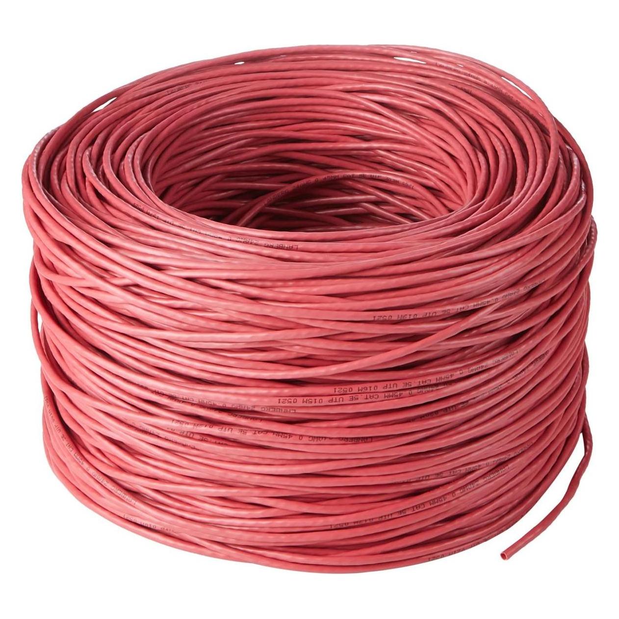 Lanberg LCU5-12CU-0305-R Netzwerkkabel (UTP, 305 m, Kat.5e, rot) (U/UTP, CAT5e, 305 m) (LCU5-12CU-0305-R)