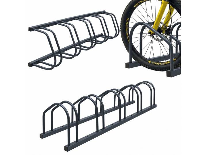 Relaxdays Support vélo au sol et au mur