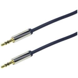 LogiLink CA10030 Klinke Audio Anschlusskabel 0.30 m Dunkel-Blau (matt) vergoldete Steckkontakte