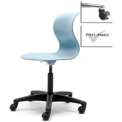 Kinderstuhl Pro 5 aquablau Aluminium polliert (+40€) Weich mit Chrom Abdeckung (...