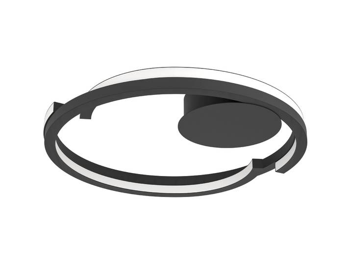 Deckenlampe Mezzomonte Schwarz Dimmbar B 48 cm - Material: CR2032 - Deckenlampe