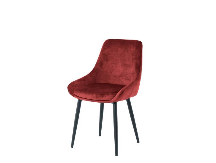 2er Set SIT Möbel Stuhl pulverbeschichtetes Metall/Samt