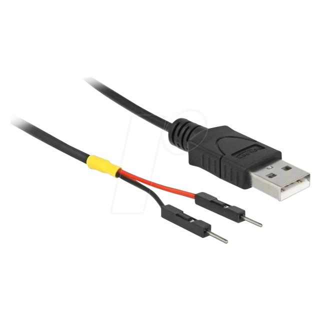 Delock USB Stromkabel Typ-A auf 2 x Pfostenstecker einzeln Strom 10 cm (0.10 m) (85400)